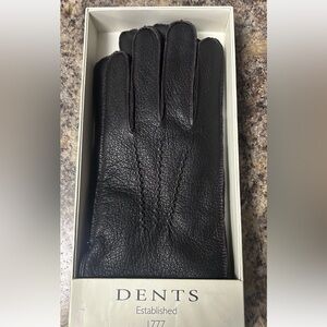 Dents Luxury Leather Gloves Mens Size Large Dark Brown Winter Driving Gloves NIB